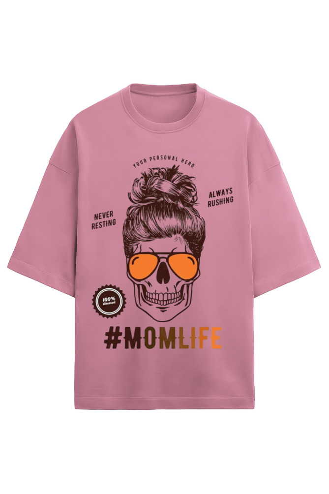 mom's life printed tshirt