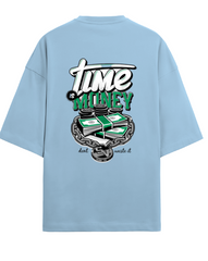 "Time is Money" Motivational printed oversized tshirts